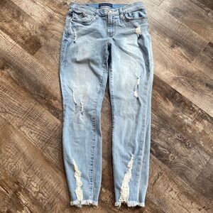 Rock & Republic distressed jeans raw hem 8